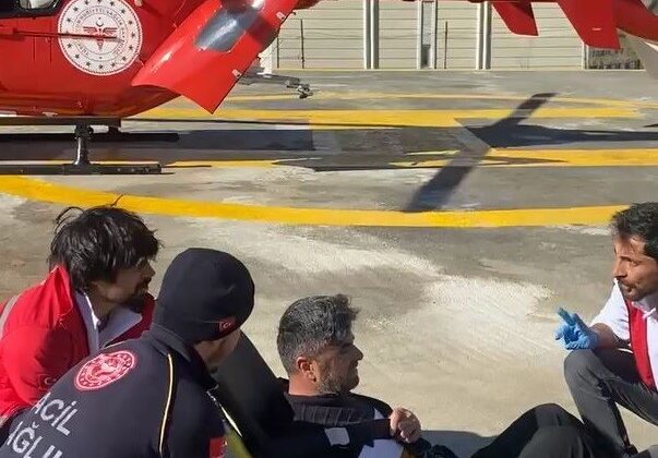 Apandisit tanısı konulan hasta için helikopter havalandı