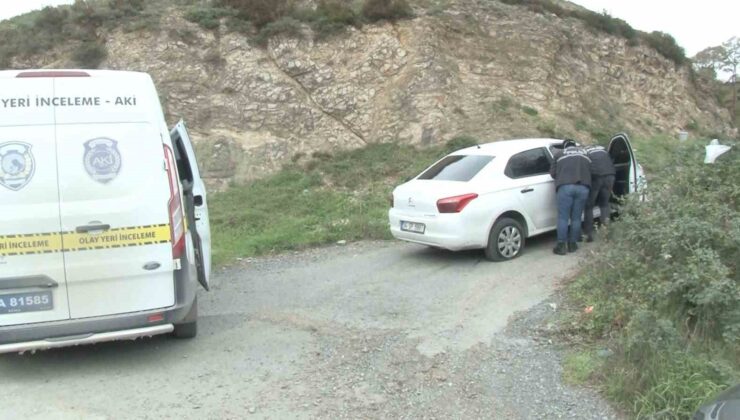 Arnavutköy’de kurşunlanmış otomobil terk edilmiş halde bulundu