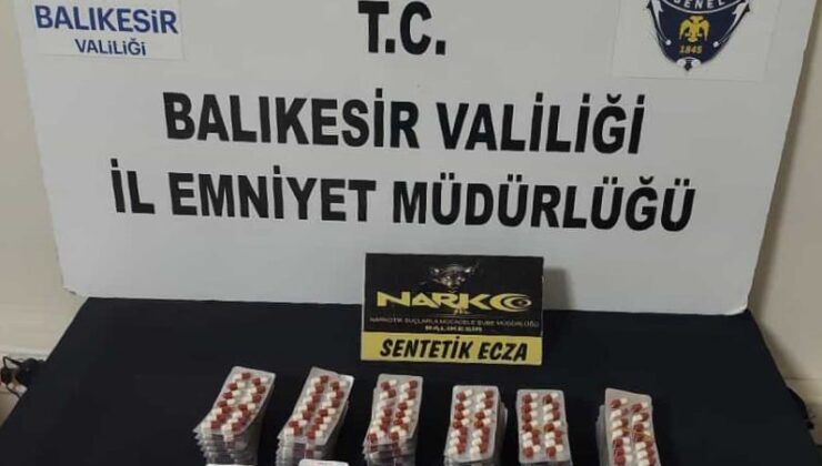 Balıkesir’de kamyonete uyuşturucu hap operasyonu