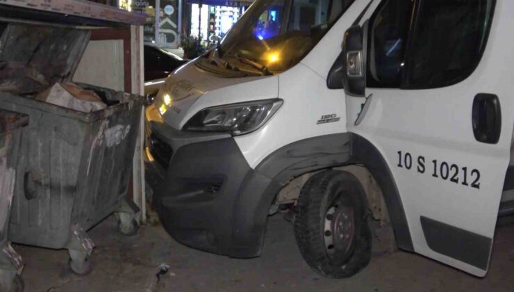 Balıkesir’den çaldığı servis aracını Bursa’da bırakıp kaçtı