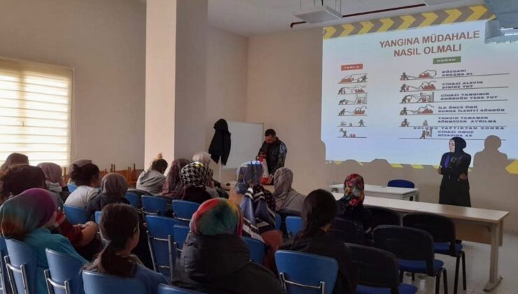 Bayburt’ta kız öğrenci yurdunda ’İş Sağlığı ve Güvenliği Semineri’ düzenlendi