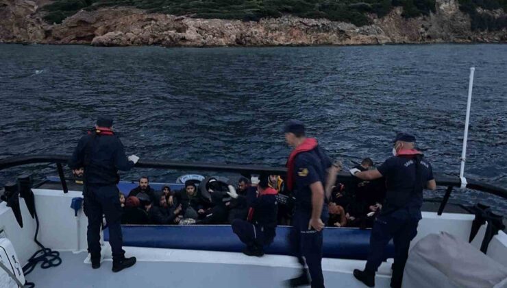 Bodrum’da 24 düzensiz göçmen yakalandı, 16 göçmen kurtarıldı