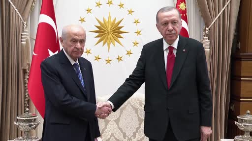 Cumhurbaşkanı Erdoğan, MHP Genel Başkanı Devlet Bahçeli ile bir araya geldi