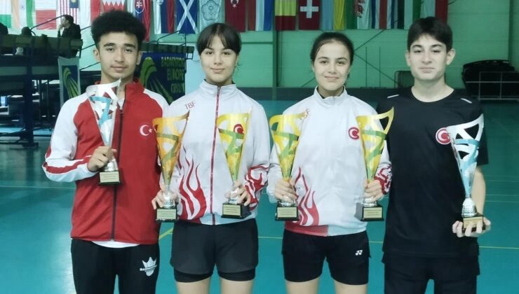 Eskişehirli badmintoncular Avrupa’da madalyaları topladı