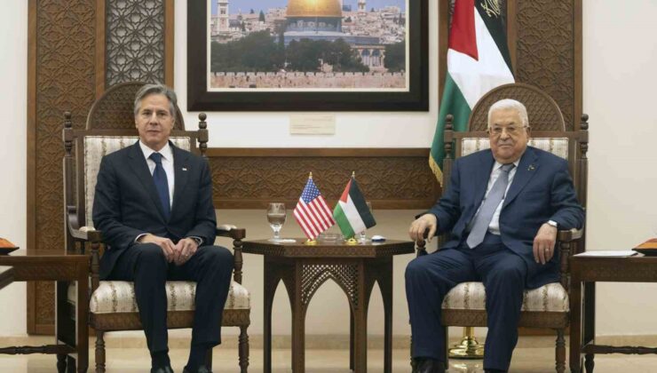 Filistin Devlet Başkanı Abbas, ABD Dışişleri Bakanı Blinken ile bir araya geldi