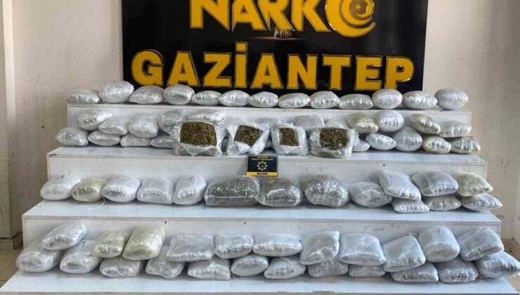 Gaziantep’te 41 kilo skunk ve metamfetamin ele geçirildi