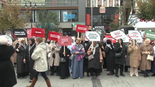 Gaziosmanpaşalı kadınlar Gazze’de yaşanan zulme sessiz kalmadı