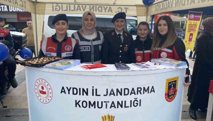 Jandarma ekipleri kadına şiddete karşı bilgilendirdi