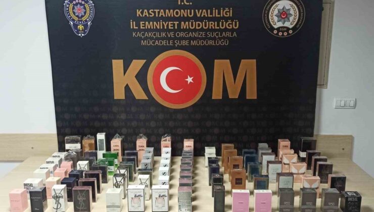 Kastamonu’da 91 adet kaçak parfüm ele geçirildi