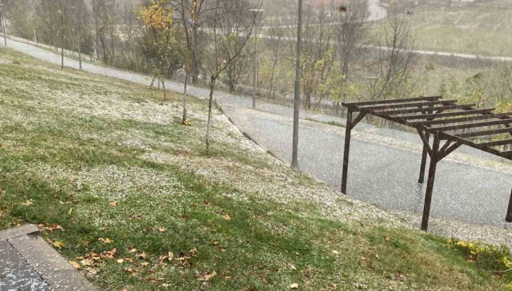 Kavak’ta fırtına ve dolu yağışı