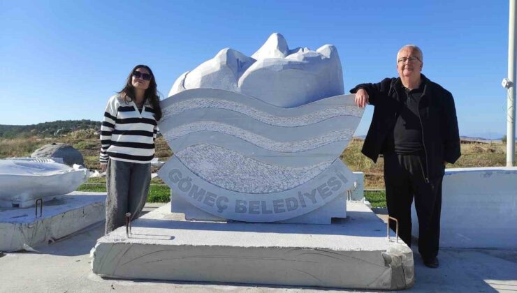 Kazakistanlı Gazeteciler, Gömeç Heykel Sempozyumunu ziyaret etti