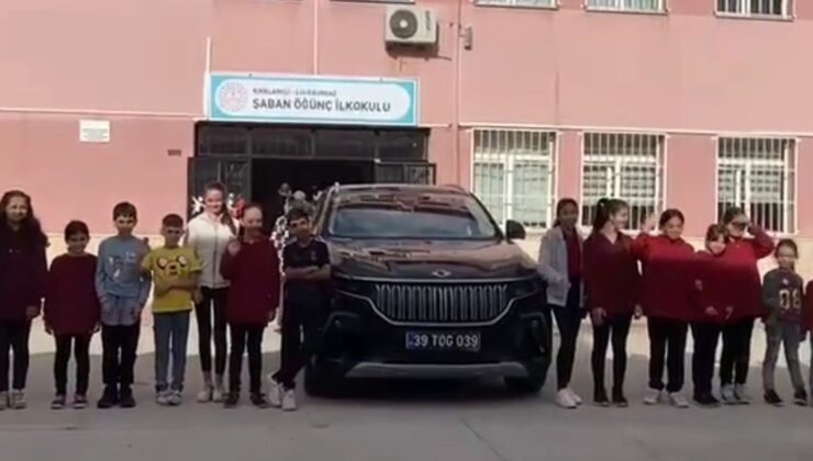 Kırklareli’nde öğrencilerin Togg heyecanı