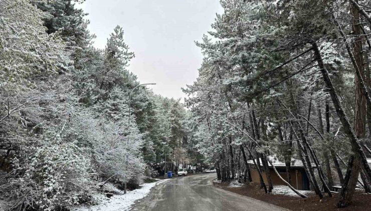 Kızılcahamam’da kar yağışı etkili oldu