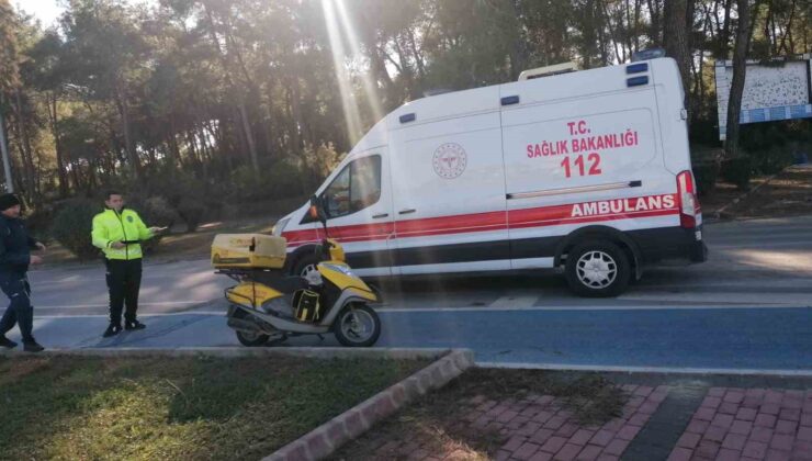 Manavgat’taki kazada motosiklet sürücüsü yaralandı