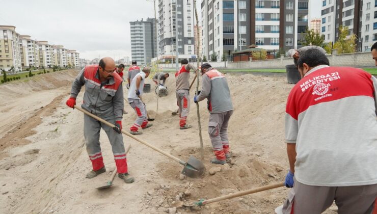 Melikgazi geleceğe nefes için, birçok mahallede fidan dikiyor