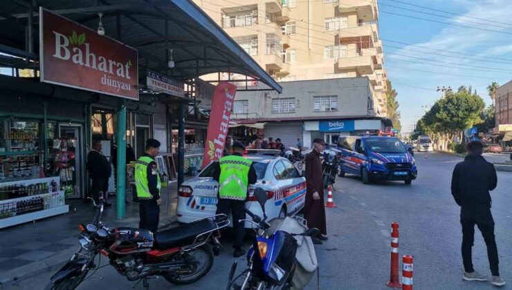 Mersin’de jandarma ekiplerince motosiklet sürücüleri denetlendi