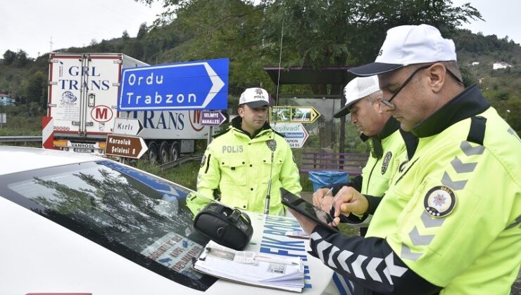 Ordu’da bir haftada 11 binden fazla araç denetlendi