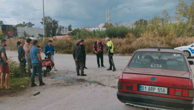 Otomobil ile motosiklet kafa kafaya çarpıştı: 1 yaralı