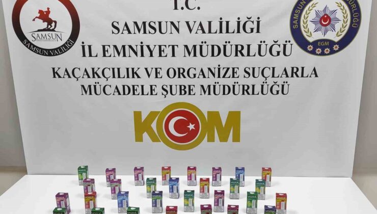 Samsun’da gümrük kaçağı elektronik sigara ele geçirildi