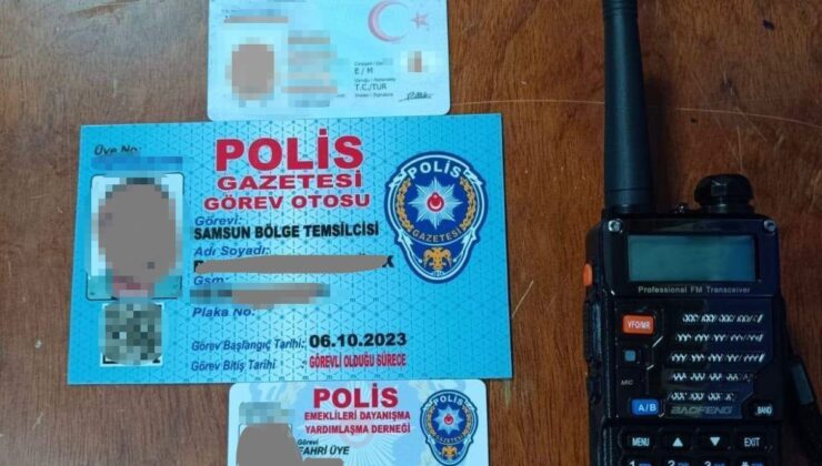 Samsun’da polis amblemli sahte basın kartı ile yakalanan şahıs gözaltına alındı