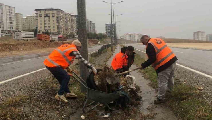 Siirt çevre karayolunda temizlik çalışması başlatıldı