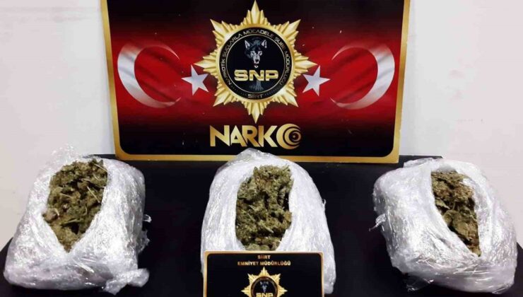 Siirt’te 2 kilo 400 gram kubar esrar yakalandı