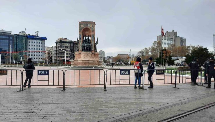 Taksim Meydanı bariyerlerle kapatıldı