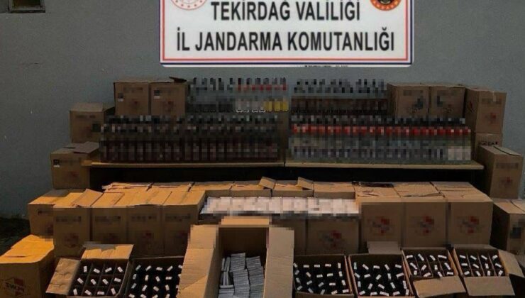 Tekirdağ’da 618 litre bandrolsüz içki ele geçirildi