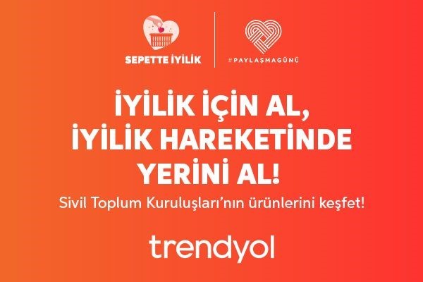 Trendyol Paylaşma Günü’nde Sepette İyilik Hareketi ile STK’lara destek oluyor