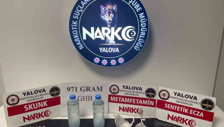 Yalova’da uyuşturucu operasyonunda GHB maddesi ele geçirildi