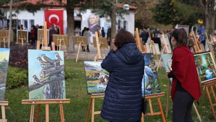 Yaşlıların resim sergisine büyük ilgi