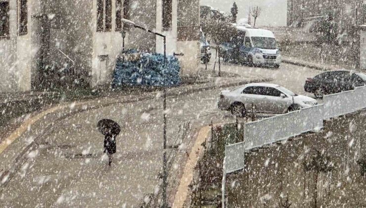 Yüksekova’da yoğun kar yağışı başladı