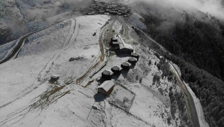 Zigana Kayak Tesislerine sezonun ilk karı yağdı, eşsiz görüntüler ortaya çıktı