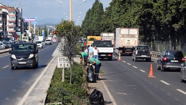 Yalova Belediyesi’nden Orta Refüjlere Kapsamlı Temizlik